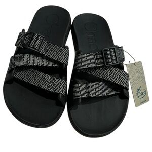 Chaco Chillos Slides | Men's 9 | Fret Black | NEW With Tags